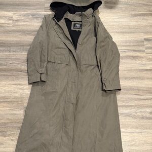 Fifth Sun Olive Hooded Trench Coat